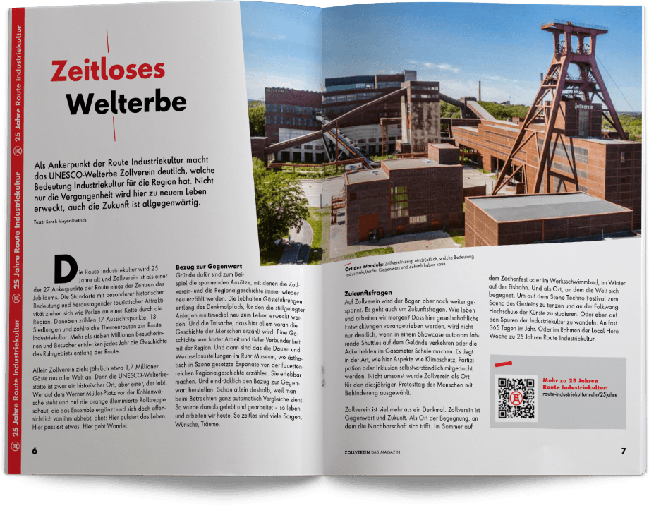 Zoll Verein Magazin Heft 24 Mock up von Aufgeschlagenen Seite