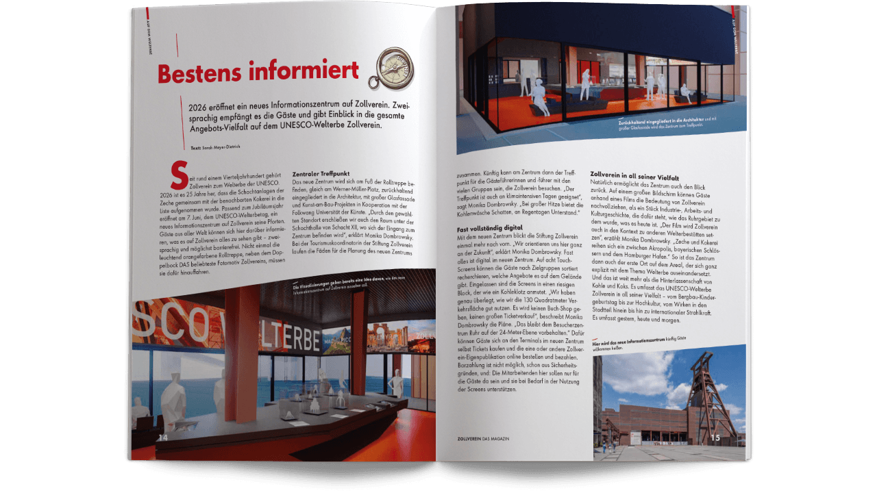 Aufgeschlagenes Zollverein Magazin, Ausgabe 2, Jahrgang 2025